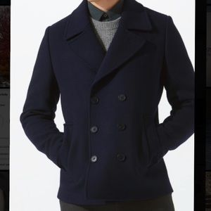 Topman navy peacoat